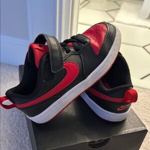 Nike Kids Black and Red Sneakers